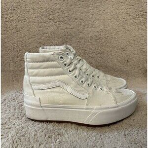 Vans Sk8-Hi Stacked Platform White Gum Athletic Shoes Sneakers Women’s Size 7.5